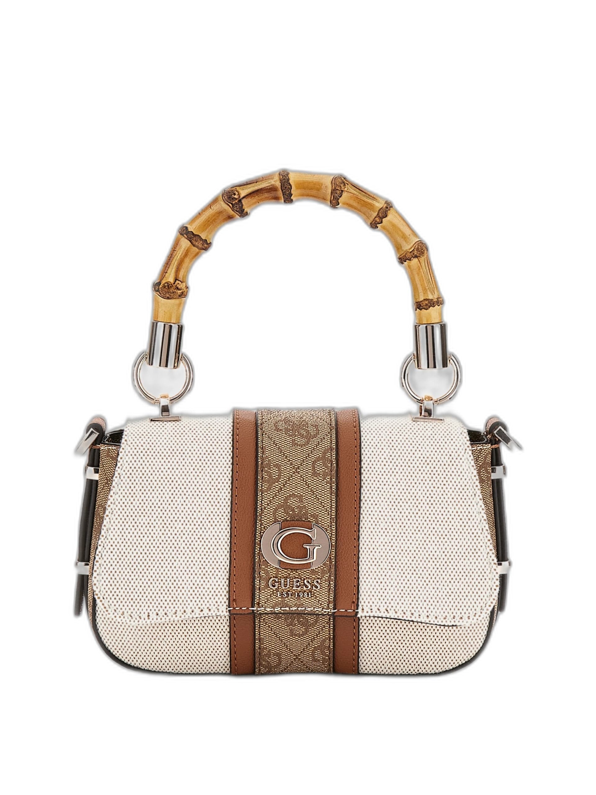 Guess Handtasche Damen Kerima Bamboo Handle Natural HWAG9337780NLL