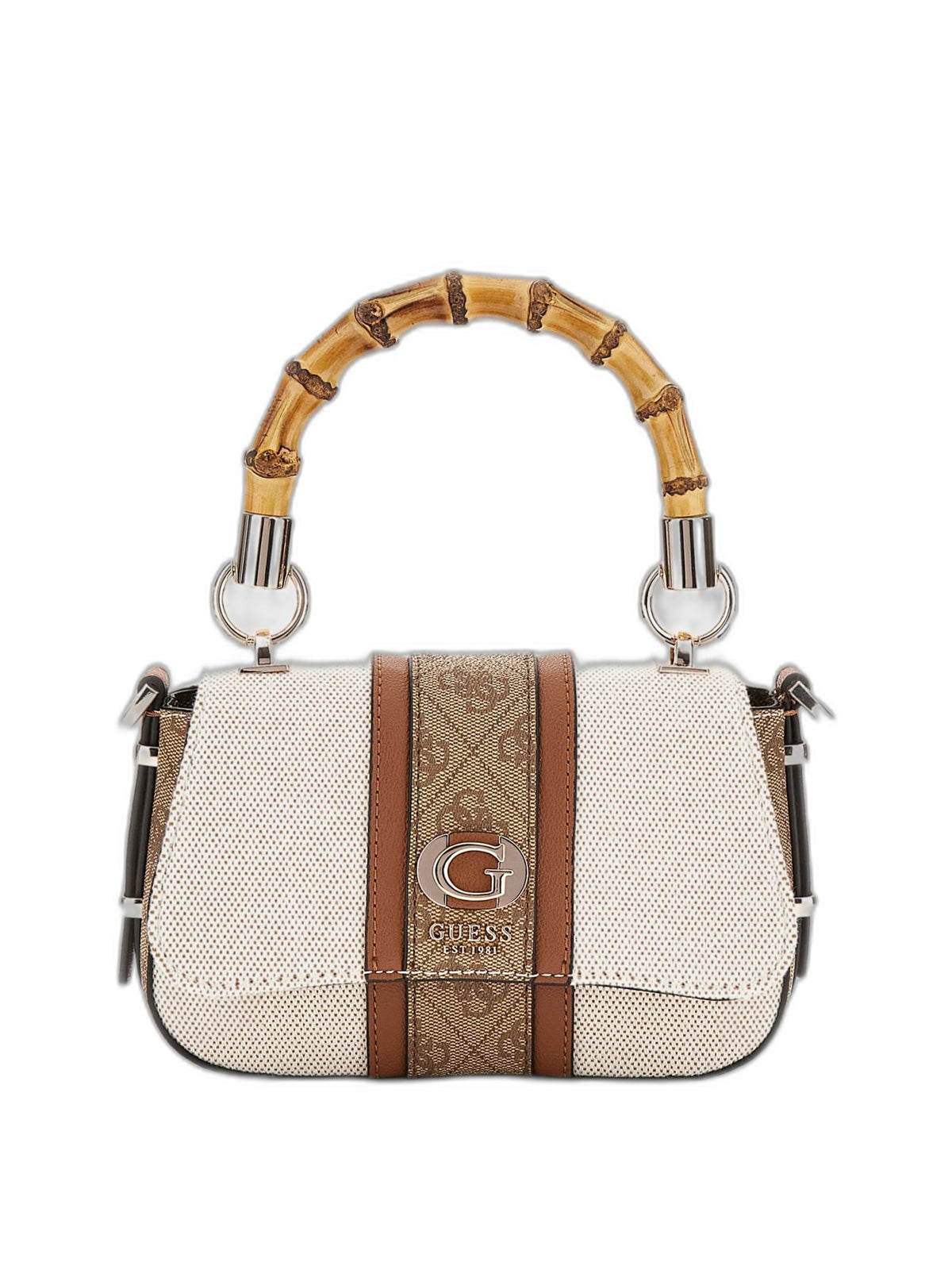 Guess Handtasche Damen Kerima Bamboo Handle Natural HWAG9337780NLL