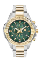 Philipp Plein Herren Chronograph The $kull PWWFA0525 Edelstahl / Two-Tone 44 mm