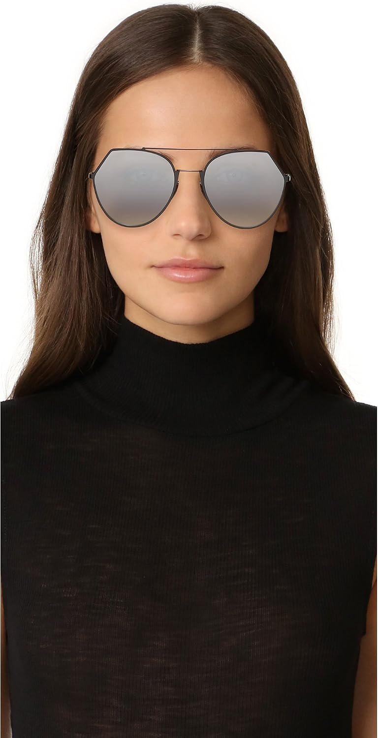 FENDI Damen FF 0194/S GO 807 55 Sonnenbrille, Schwarz (Black/Grey)