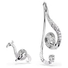 Swarovski Unisex Ariana Grande x Swarovski Ohrclips Music Note Weiß Rhodiniert 5720866