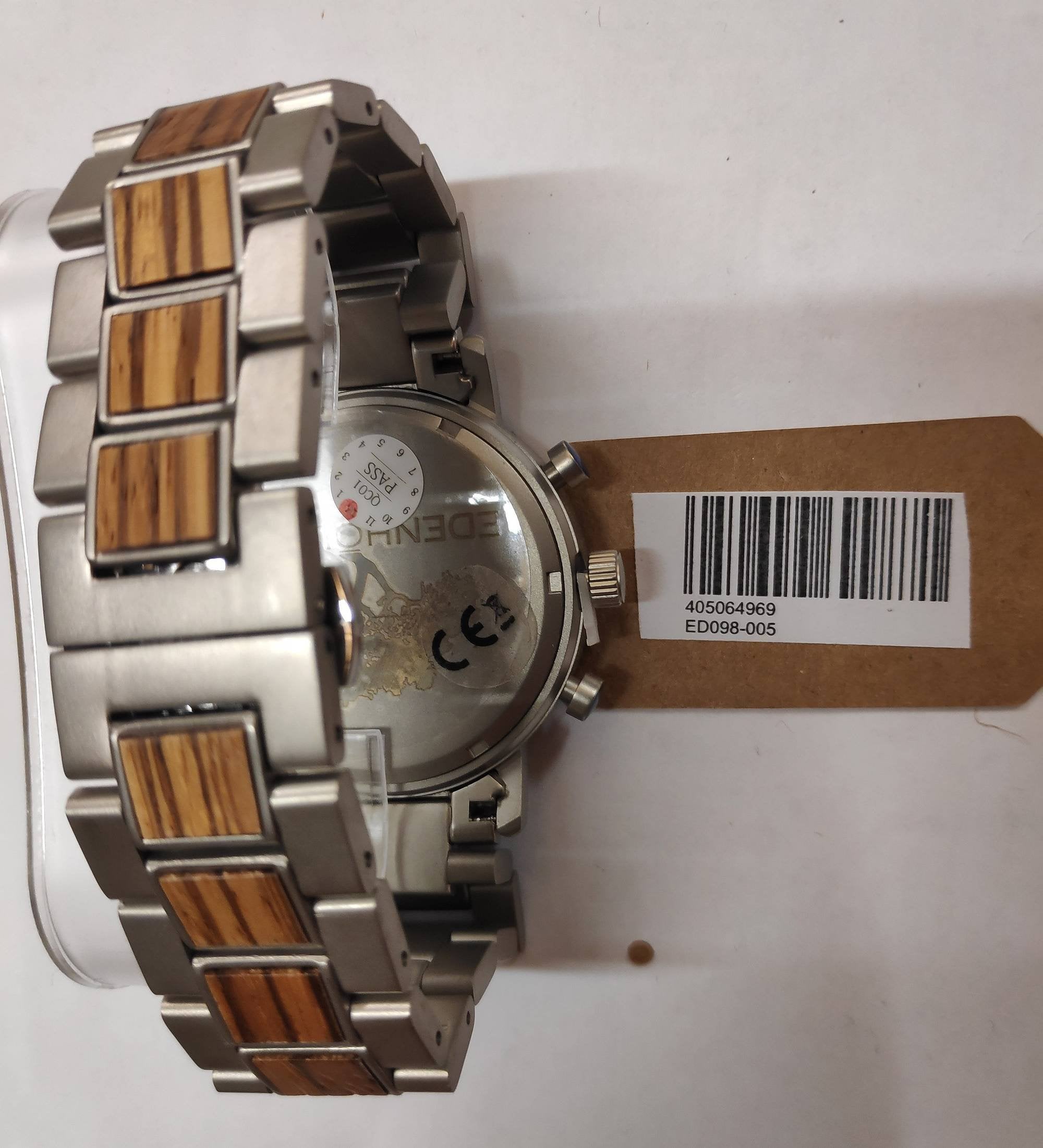 Edenhölzer Holzuhr Herren Armbanduhr Kauai Holzarmband ED098-005