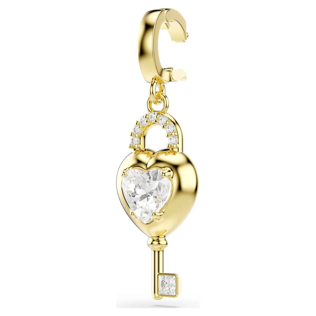 Swarovski Charm Damen Idyllia Herz mit Schlüssel Weiß Gold 5742959