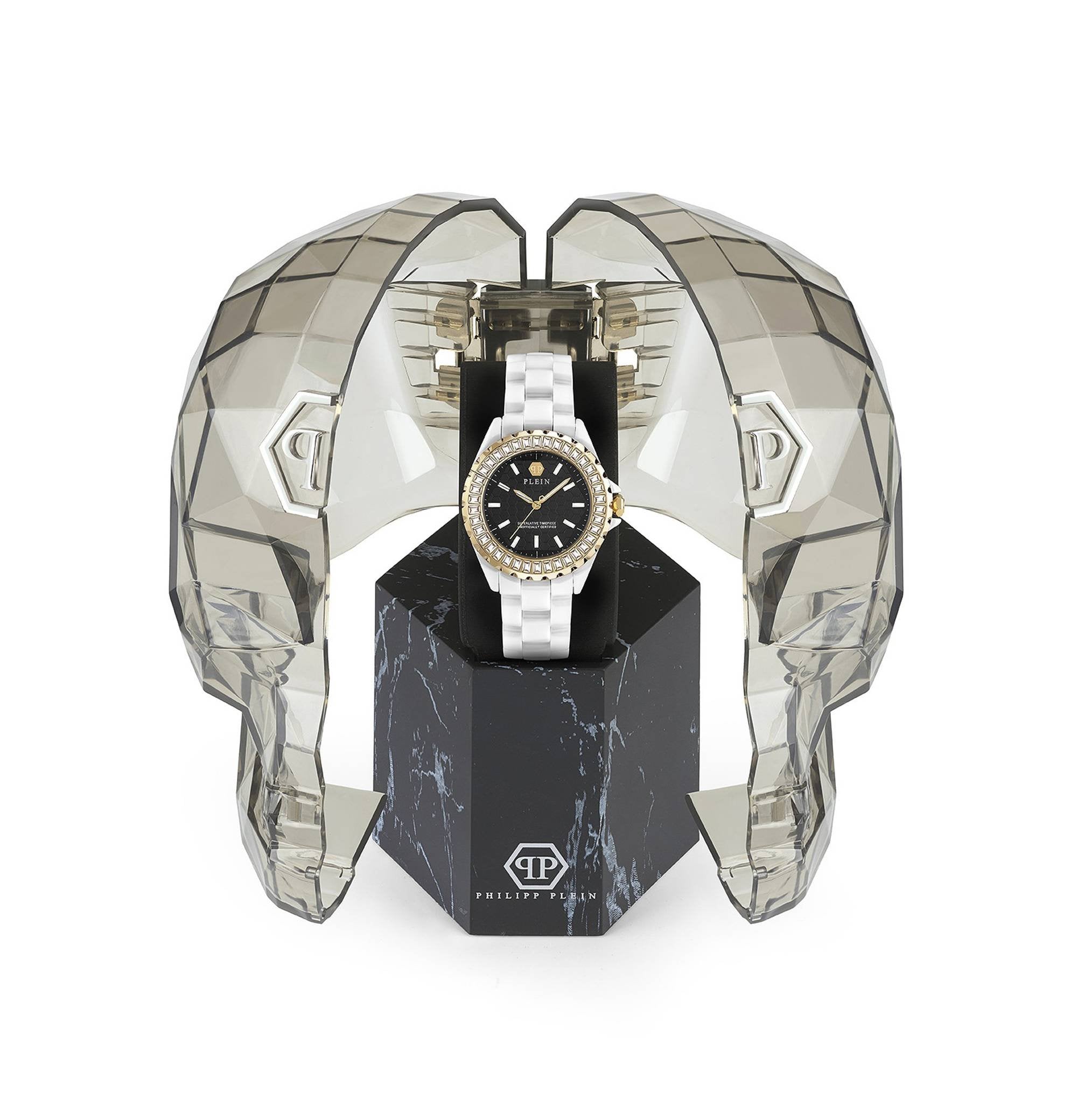 Philipp Plein Uhr Damen Heaven Weiss Keramik PWPPA0224