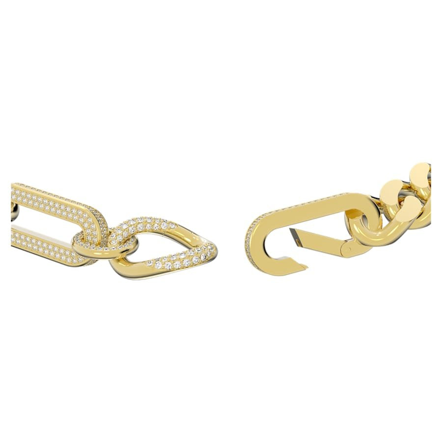 Swarovski Damen Halskette Dextera Statement, Gemischte Glieder, Weiß, Goldlegierungsschicht 5639332 S