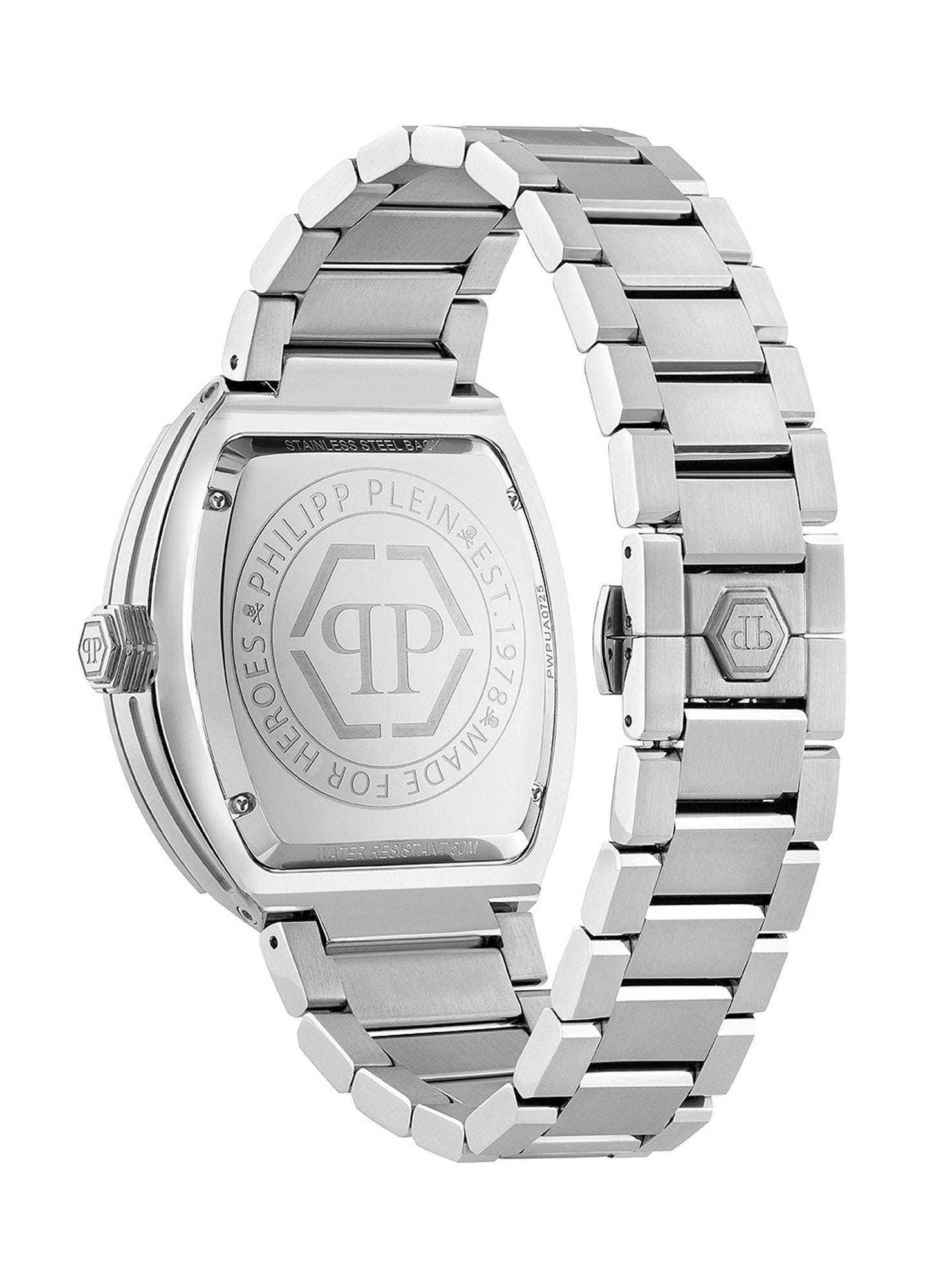 Philipp Plein Herrenuhr The Hexagon Phantom silber schwarz PWPUA0725