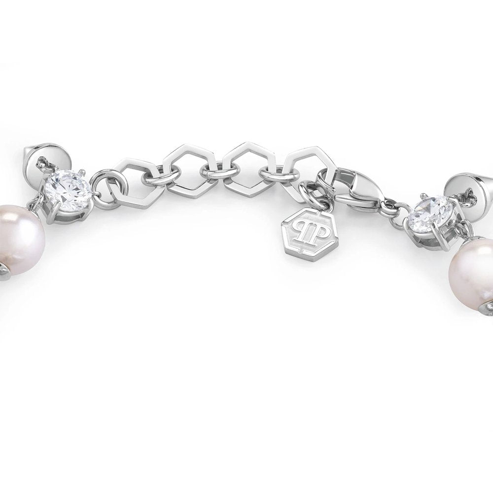 Philipp Plein Damen  Armband RHAPSODY Weiß, Silberfarben PJ8EA08BU