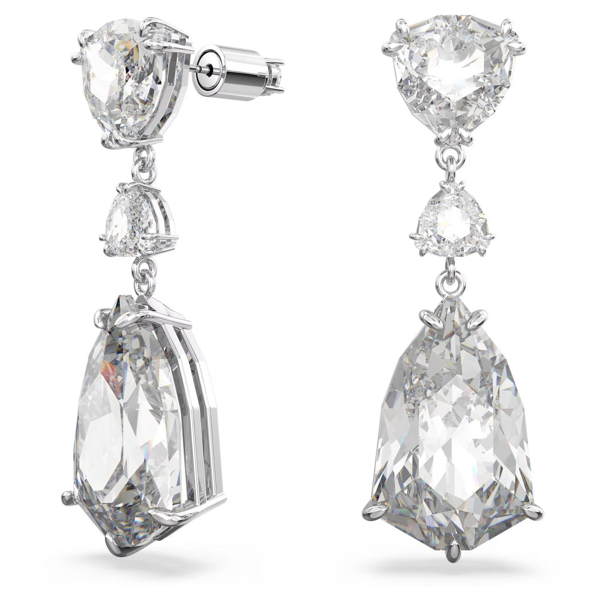Swarovski Mesmera Drop-Ohrhänger für Damen, Weiß, Rhodiniert, Artikelnummer 5652038