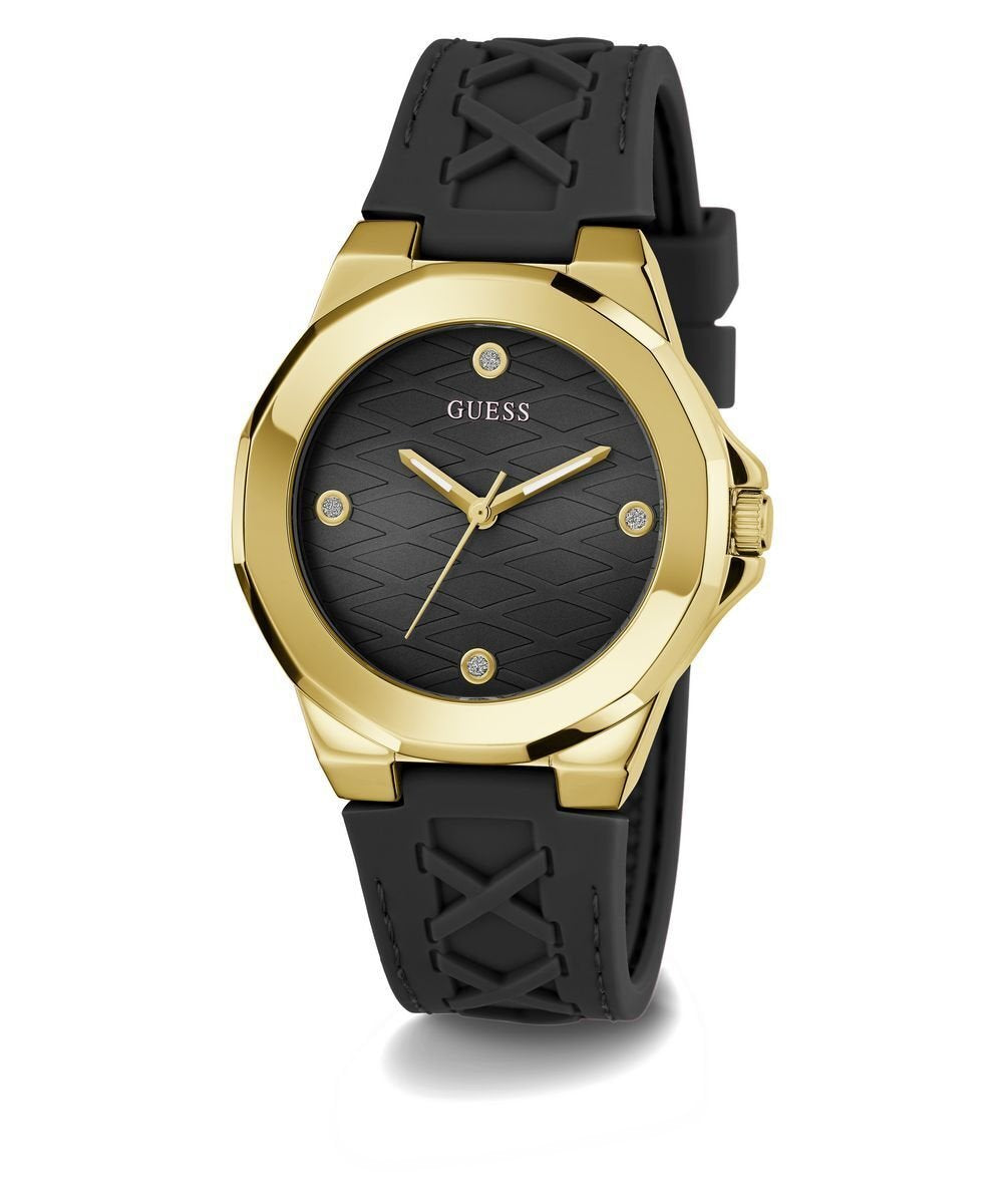 Guess Damen Armbanduhr Corset schwarz, gold 38 mm GW0599L2