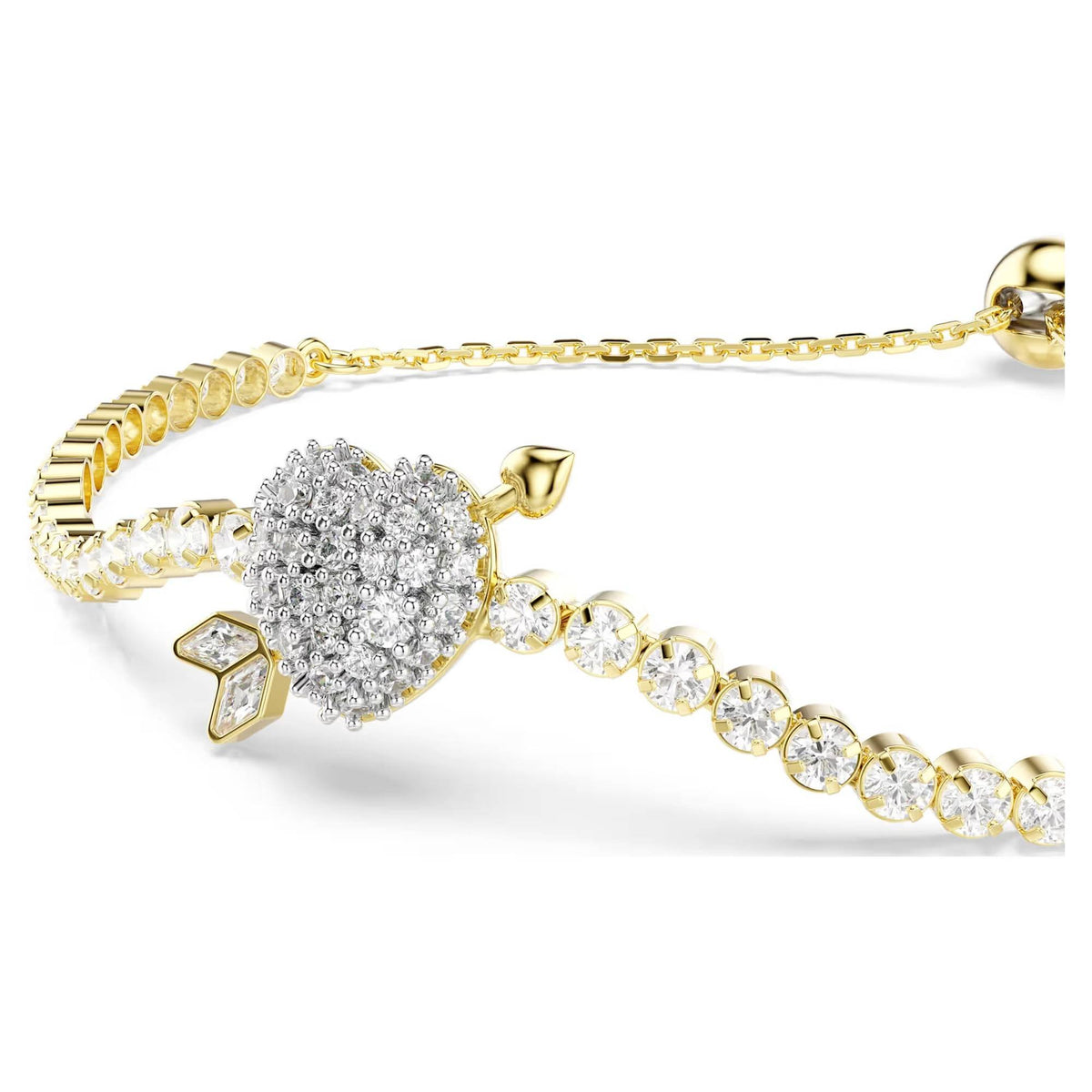 Swarovski Armband Damen Idyllia Herz mit Pfeil Weiß Goldfarben 5744061