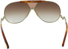 Chloe CE154S Metall-Sonnenbrille Havana/Brown Unisex Erwachsene Mehrfarbig, Standard