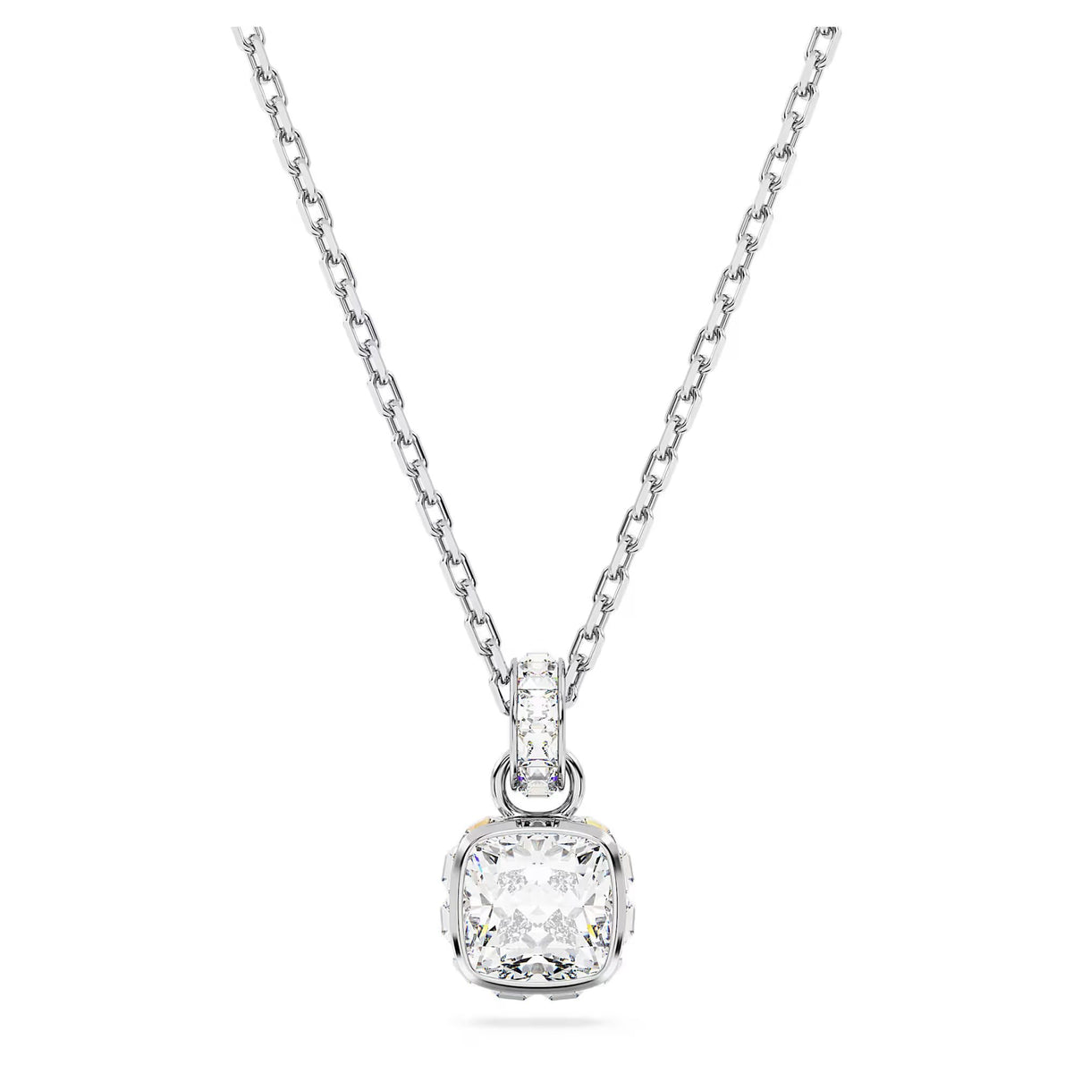 Swarovski Kette mit Anhänger Birthstone April Kissenschliff Weiß 5651704