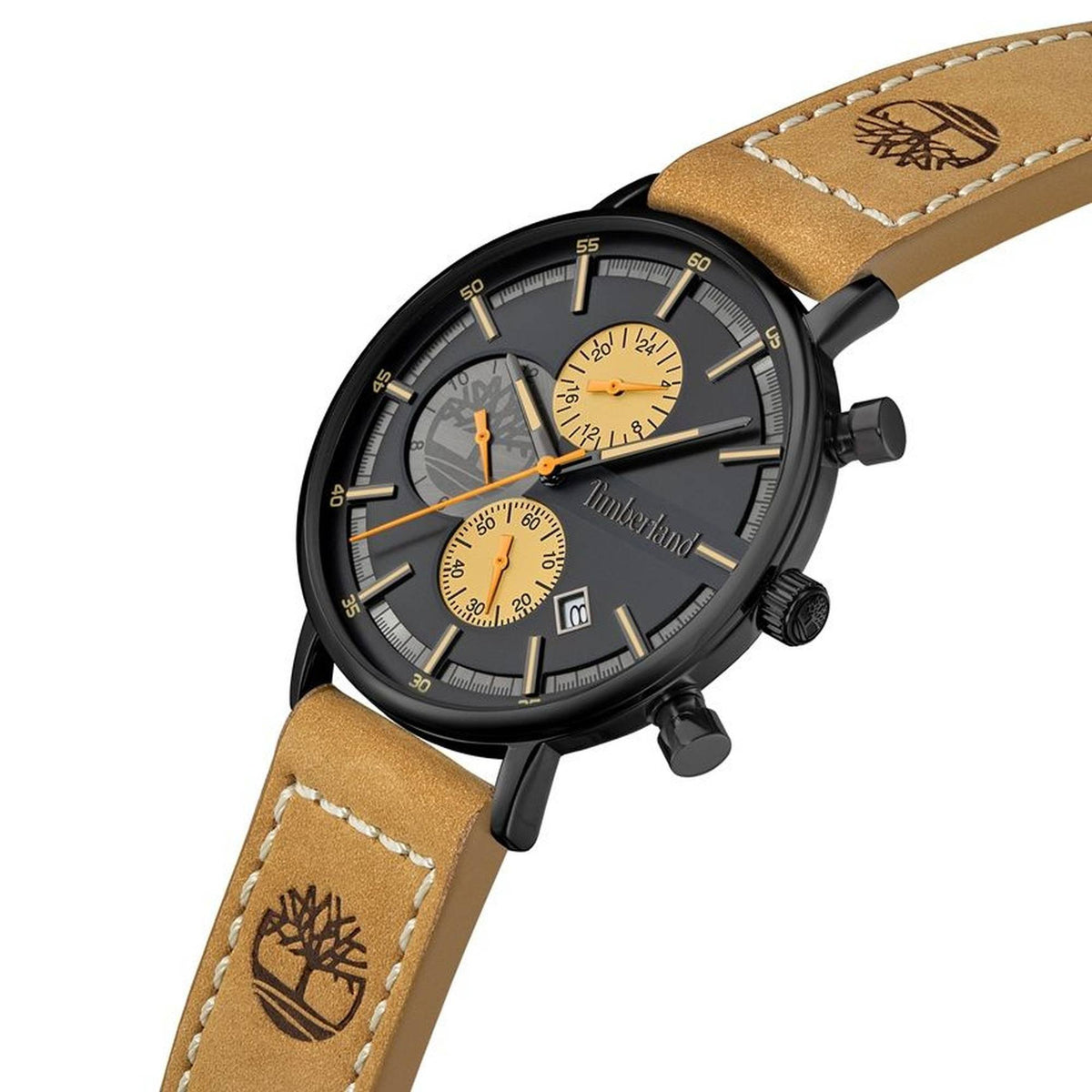 Timberland Armbanduhr Herren Sterling Dual Time Schwarz Braun TDWGF2182902
