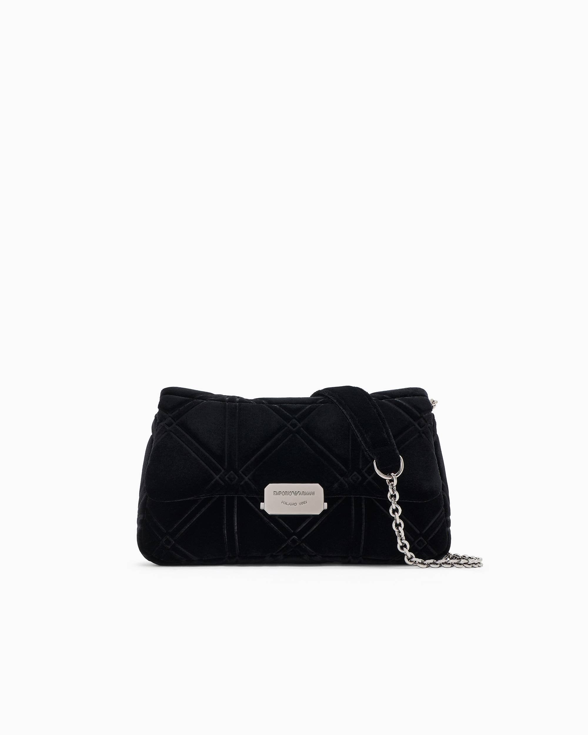 Emporio Armani Mini Bag Unisex Black Velvet EW002956AF19983UC001