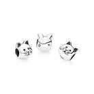 PANDORA Kätzchen Charm Sterling-Silber 10 x 11,5 x 9,8 mm (T/H/B)