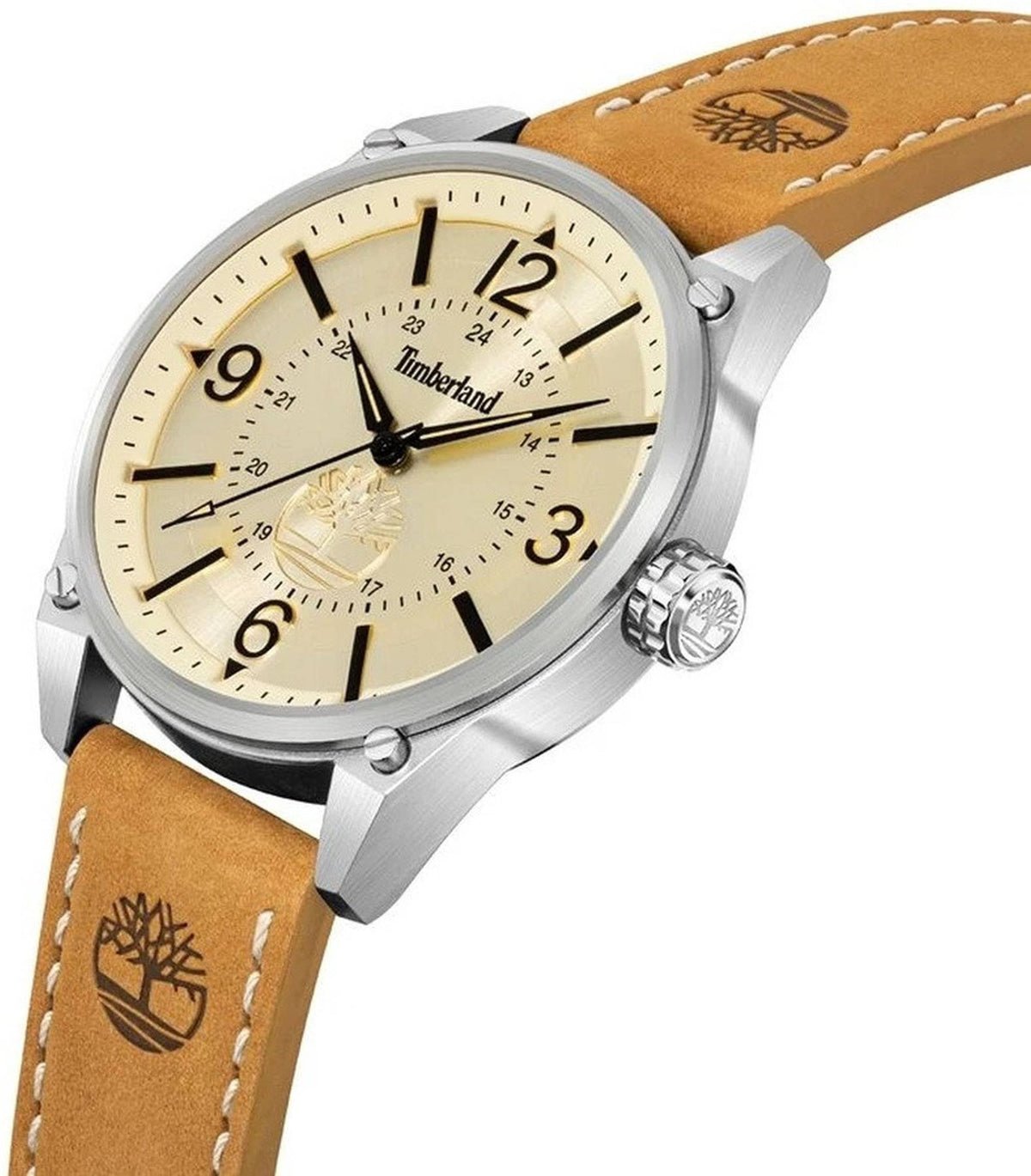 Timberland Analoguhr Herren Palmyra-Z Silberfarben Beige Braun TDWGA9000601M
