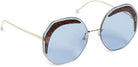 FENDI - Safilo GLASS FF 0358/S GOLD/BLUE 63/19/140 Damenbrillen Sonnenbrillen