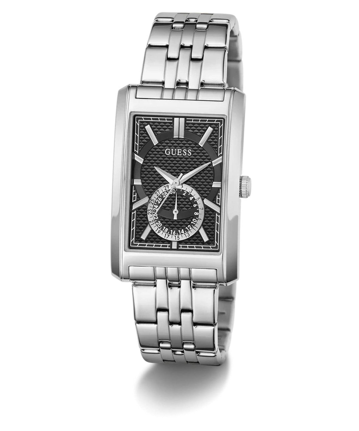 Guess Armbanduhr Damen/Unisex Hugh Schwarz Silber GW1125G1