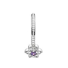 PANDORA Damen-Vergissmeinicht 925 Silber lila Zirkonia Gr. 54 (17.2)-190990ACZ-54