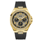 Guess Multifunktionsuhr Herren Gold-Tone and Black Multifunctional Watch Gold/Schwarz GW1002G2