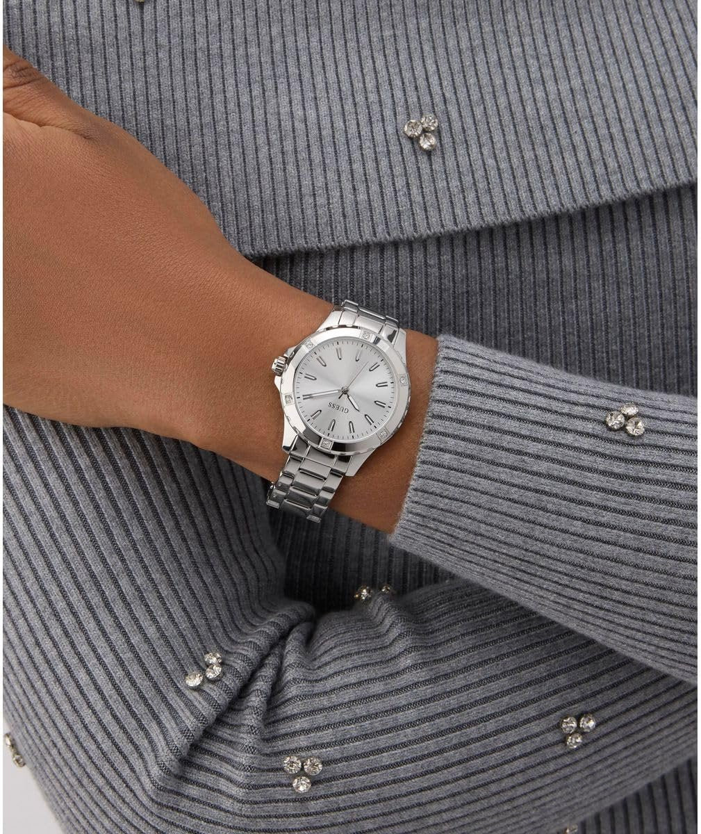 Guess Armbanduhr Damen Mist 34mm 5ATM Silber GW0948L6