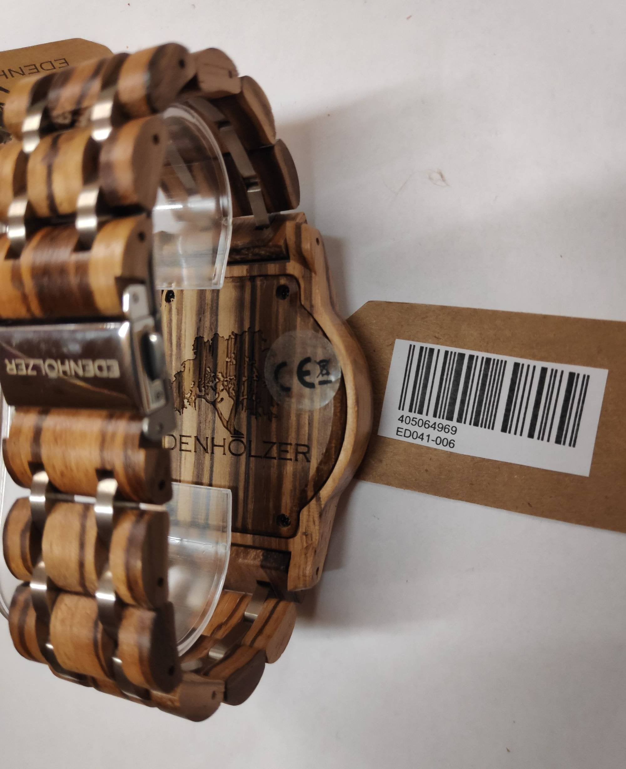 Edenhölzer Herren Armbanduhr Chronograph Hardlex Anegada Datumsanzeige
