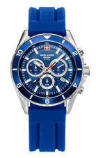 Swiss Alpine Military Herrenuhr Sierra, Chronograph, Edelstahl, Blau-Silber, Artikelnummer 7034.9835
