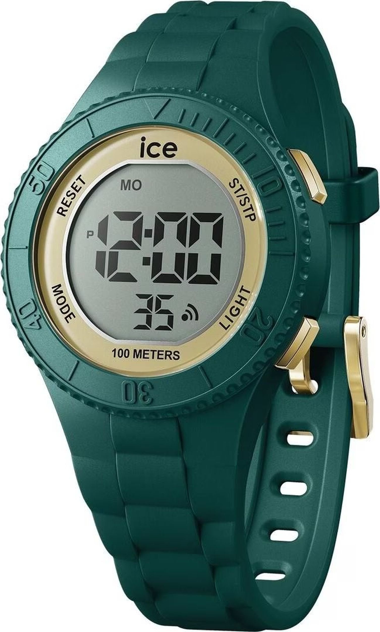 Ice-Watch Digitaluhr Damen ICE digit Verdigris Gold Small grün gold 021619