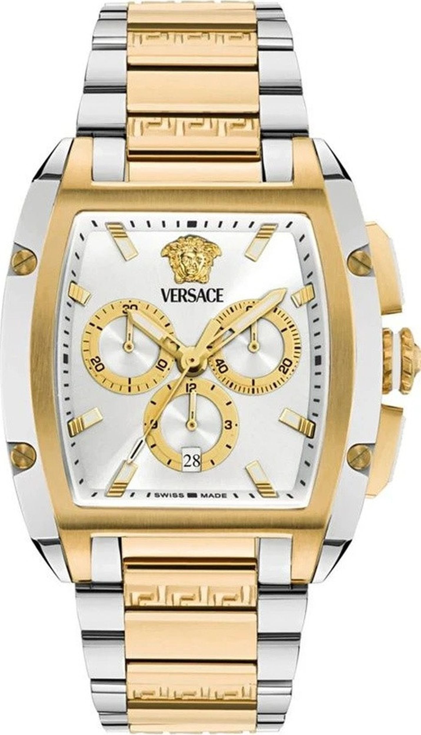 Versace Armbanduhr Herren Dominus Chronograph Bicolor Silber Gold VE6H01025