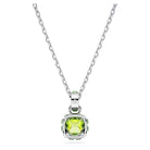 Swarovski Kette mit Anhänger Birthstone August Kissenschliff Grün 5651706