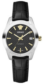 Versace Damen Armbanduhr Greca Classic Schwarz VESCA0124