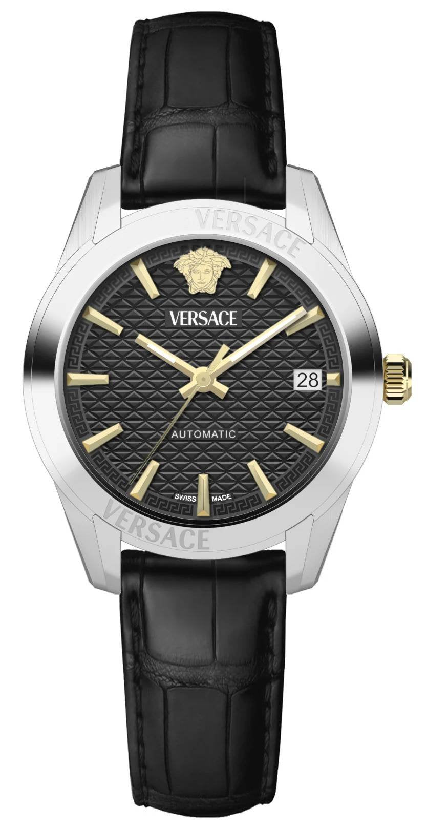 Versace Damen Armbanduhr Greca Classic Schwarz VESCA0124