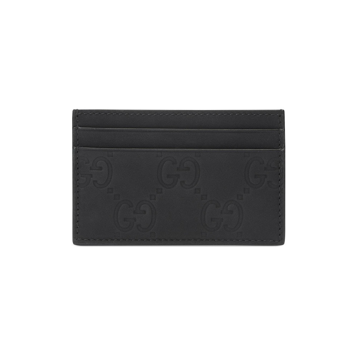 Gucci Geldbörse Unisex Rubberized Leather Small Wallet Schwarz 771315 AAC0L 1000