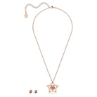 Swarovski Stella Set, Halskette Ohrringe Verschiedene Schliffe, Stern, Weiß, Roségold 5622730
