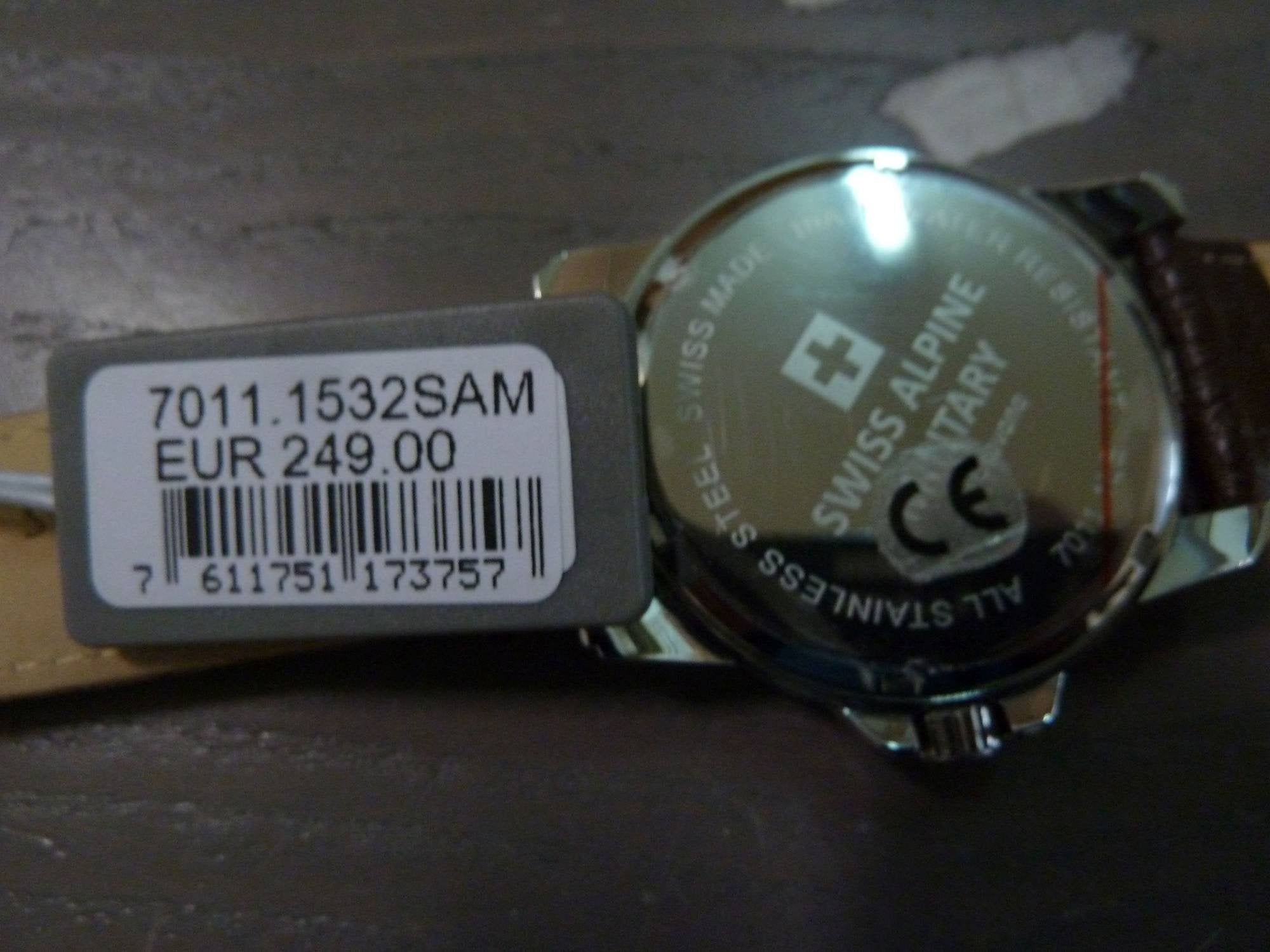 Swiss Alpine Military Herren Armbanduhr 40 mm Armband Leder 7011.1532