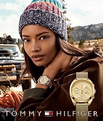 Tommy Hilfiger Damenuhr Multifunktionsuhr Goldfarben Edelstahl Milanaise-Band  TH 1781488 UHR AIR