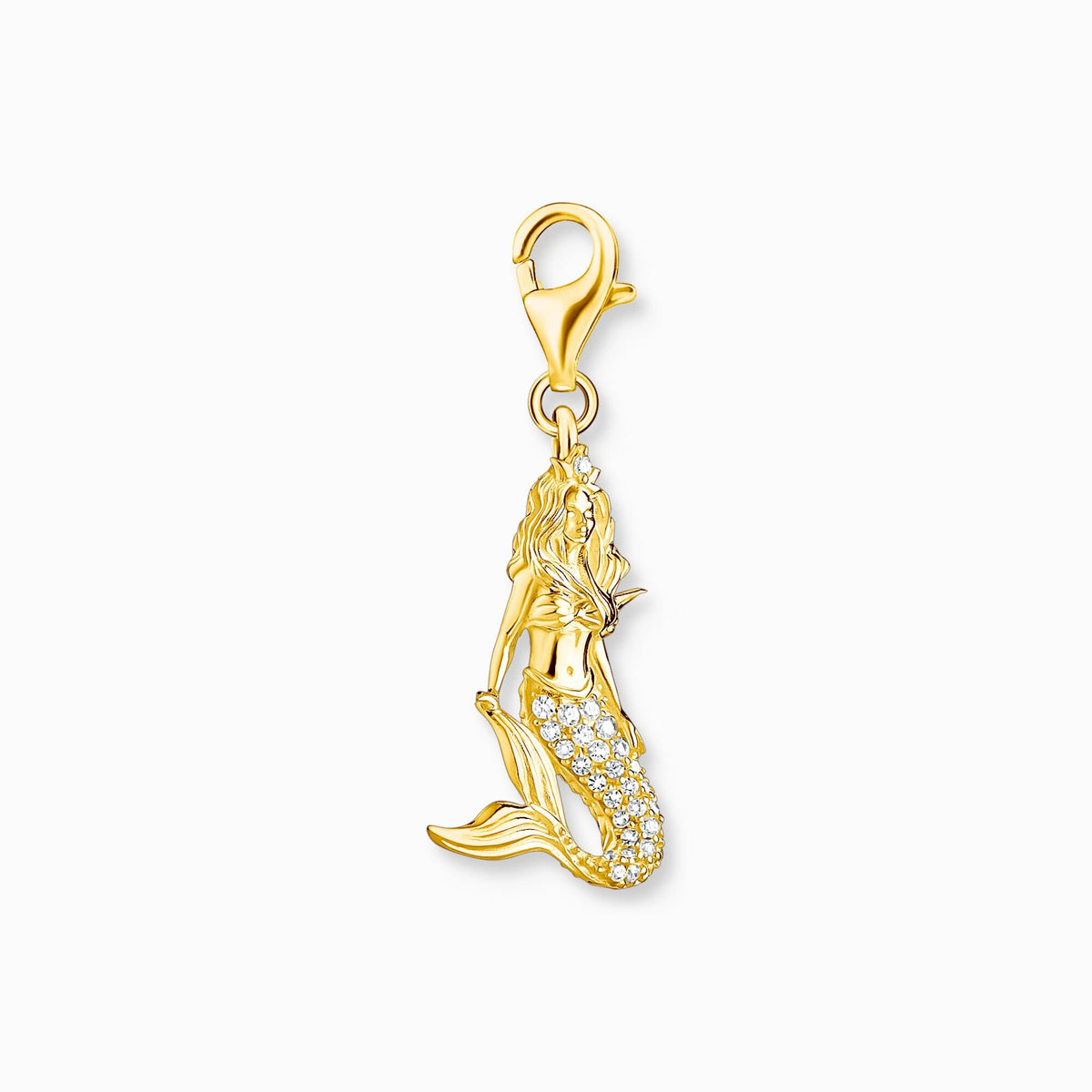Thomas Sabo Charm-Anhänger Meerjungfrau 925er Sterlingsilber mit 750er Gelbgold-Vergoldung