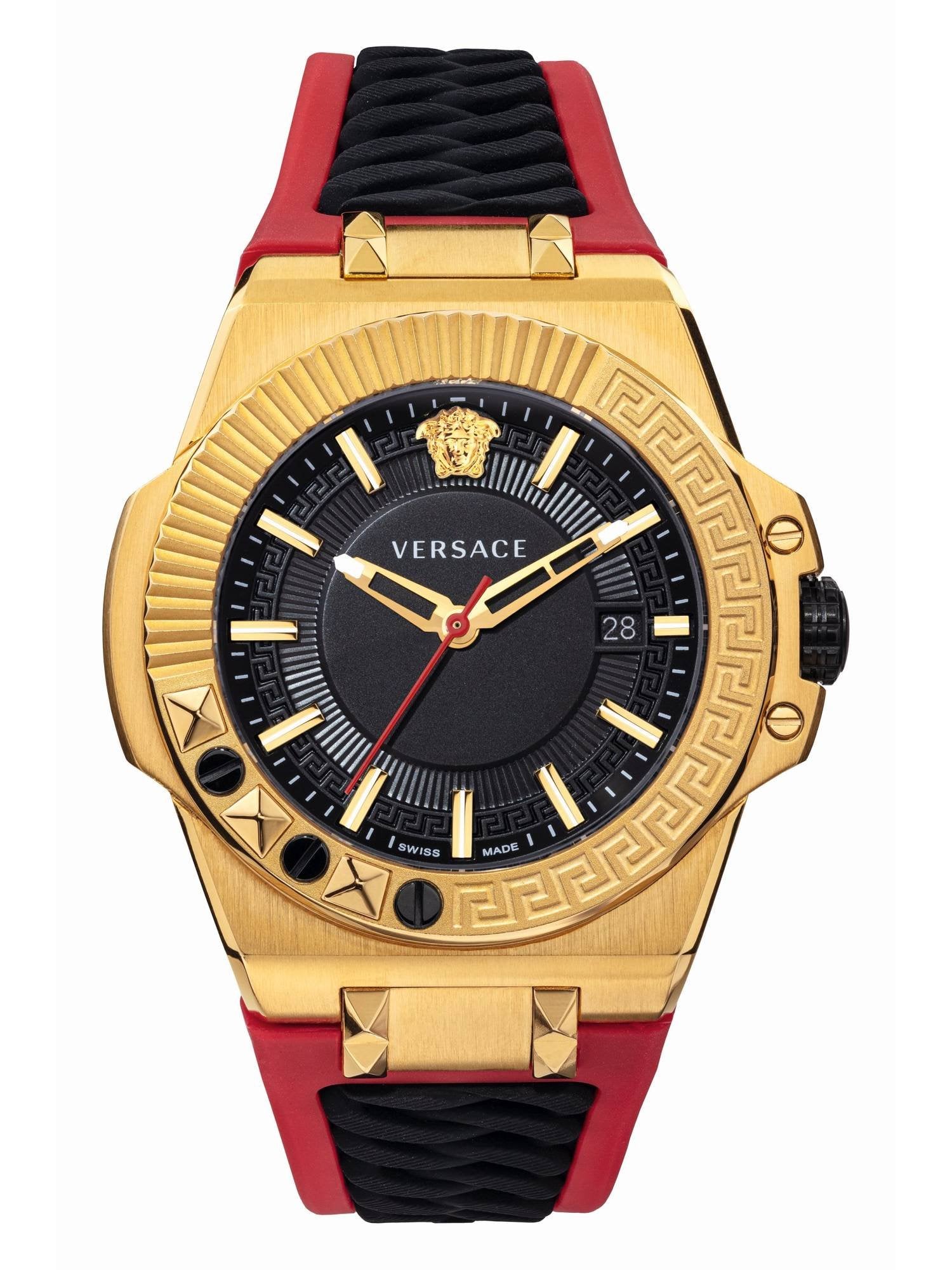 Versace Herren Armbanduhr Chain Reaction gold/rot VEDY00319