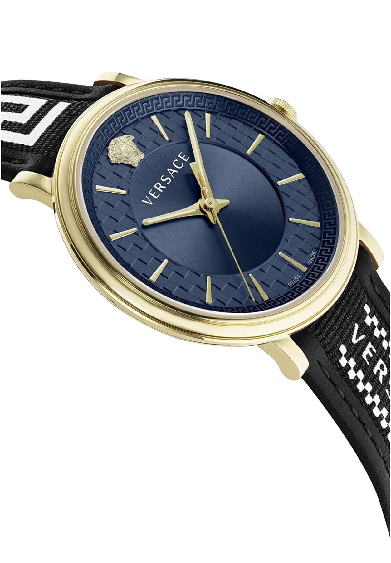 Versace Uhr Herrenuhr V‑CIRCLE VE5A01821 Blau/Gold