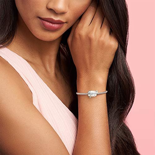 PANDORA Flugzeug Reise Charm in Silber und Sterling-Silber oxidiert Moments Collection
