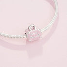 PANDORA Schmuck Rosa Reisetasche Sterling Silber Charm, Metall Metall Emaille
