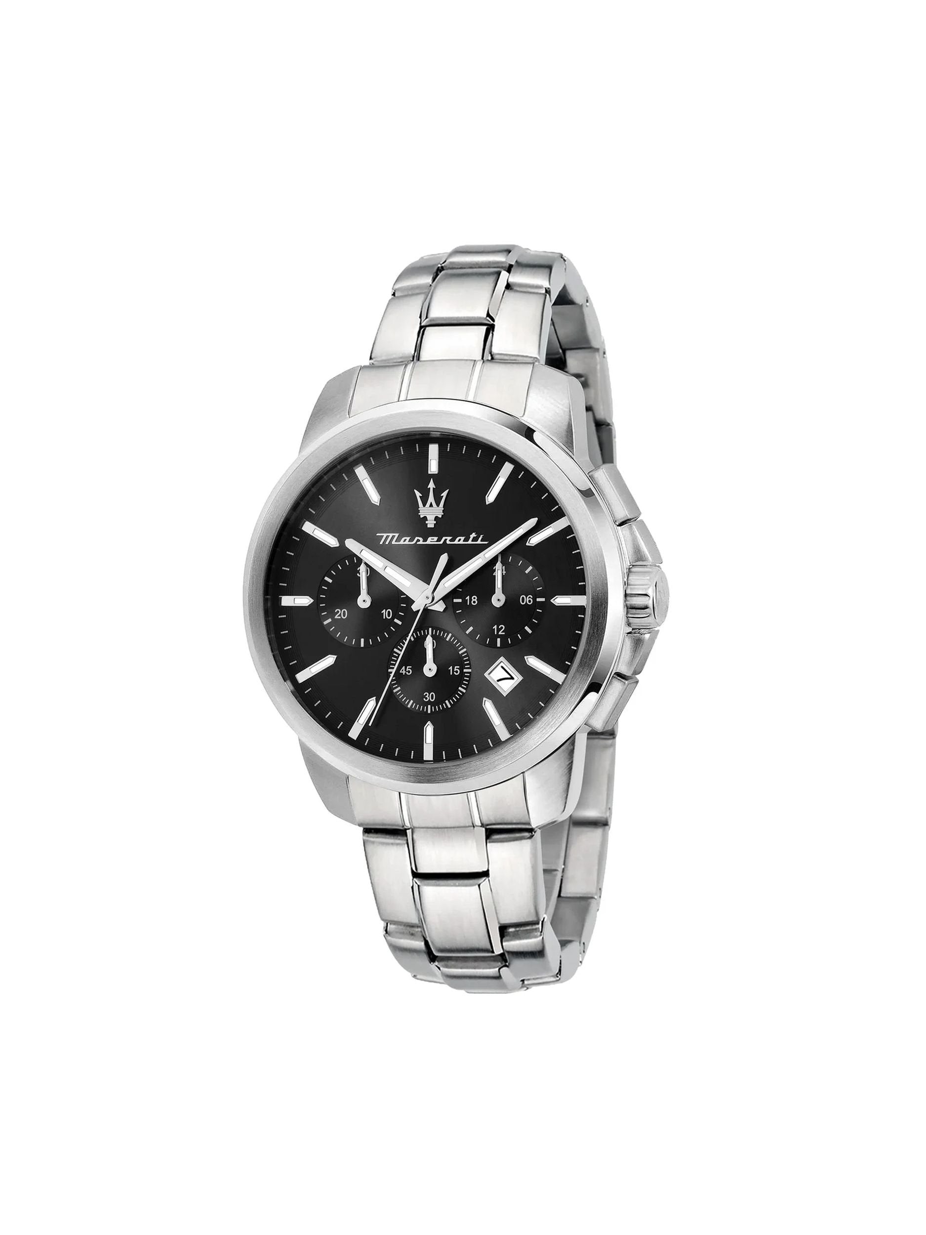 Maserati Chronograph Successo Herren Uhr Silber Schwarz R8873621046