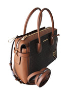 Michael Kors Crossbody Tasche Damen Mercer Medium Logo Accordion Braun 35F2GM9S8B