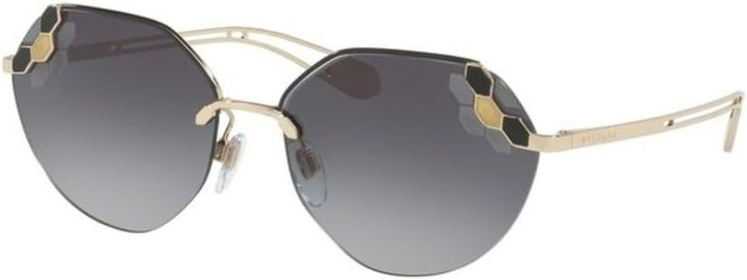 Bulgari Damen 0BV6099 20188G 57 Sonnenbrille, Schwarz (Black/Pale Gold/Greygradient)