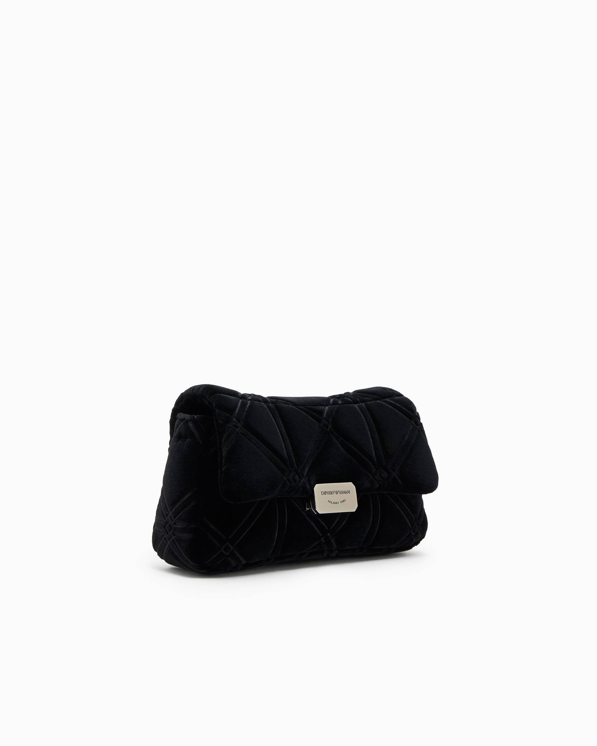 Emporio Armani Mini Bag Unisex Black Velvet EW002956AF19983UC001