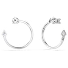 Swarovski Kreolen Damen Idyllia Pfeil Weiß Rhodiniert 5741522