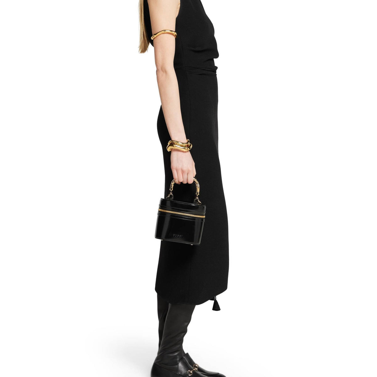 Gucci Damen Tasche SMLG BAMBOO PULLER Schwarz 828144-10R0G-1000