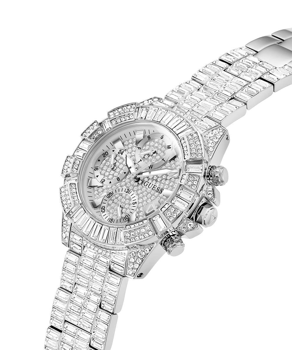 Guess Damen Multifunktionsuhr ICONIC 40th Anniversary Limited Edition Silber GW0812L1