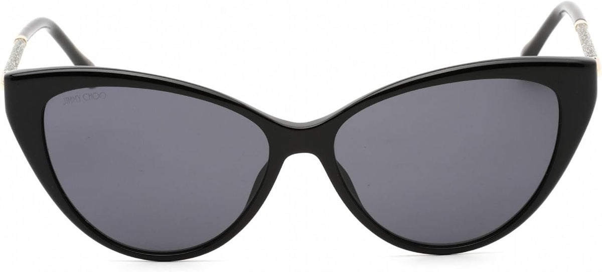 Jimmy Choo Val/s 807/IR BLACK Sunglasses Women Acetate, Standard, 57