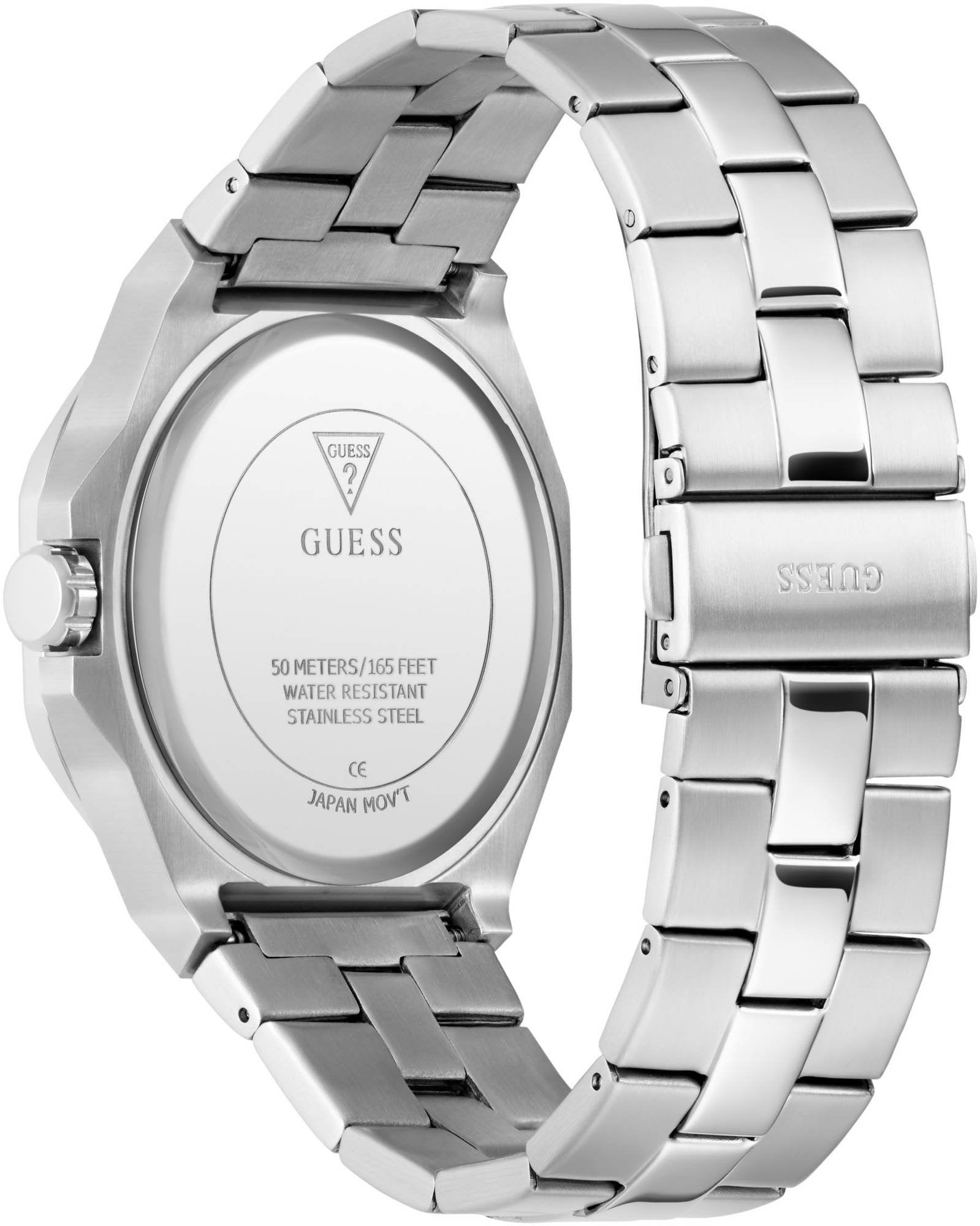 Guess Herren Armbanduhr silber GD EMPEROR GW0849G1